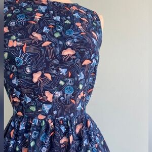 Retrolicious Watercolor Jellyfish Vintage dress 2X